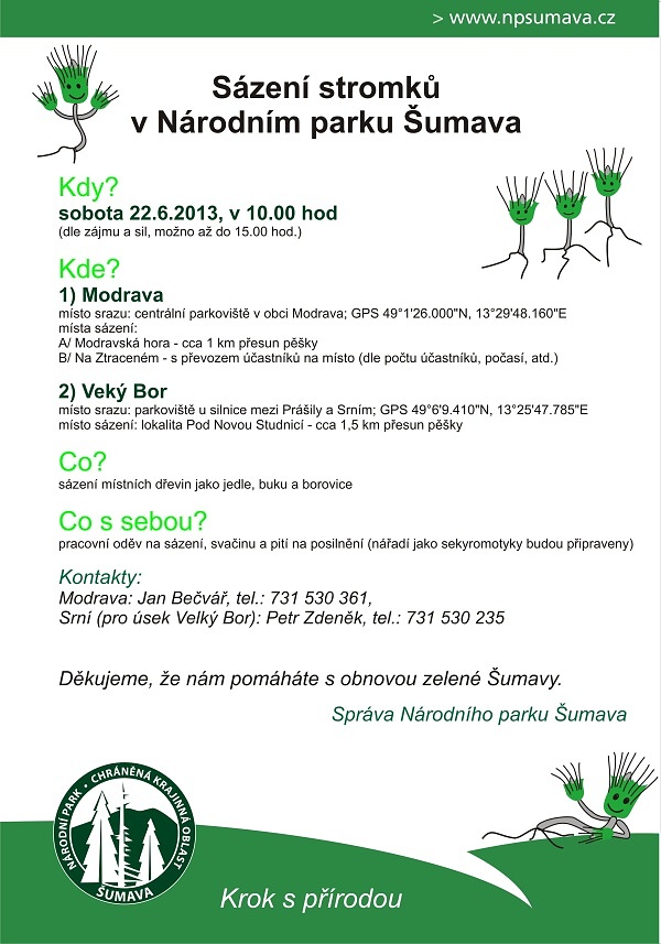 130622 pozvanka - sazeni stromku v np sumava 02
