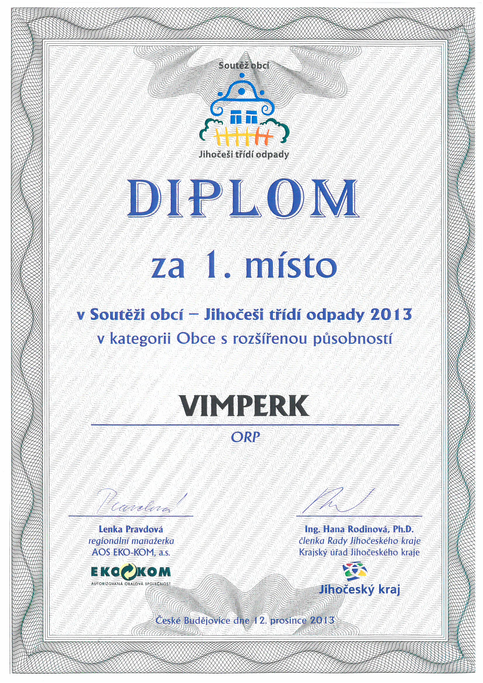 diplom orp vimperk