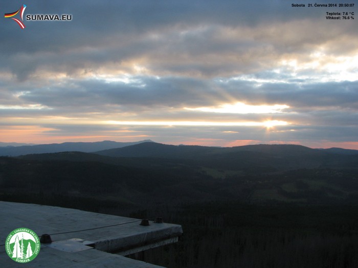 Poledník západ 21.6.