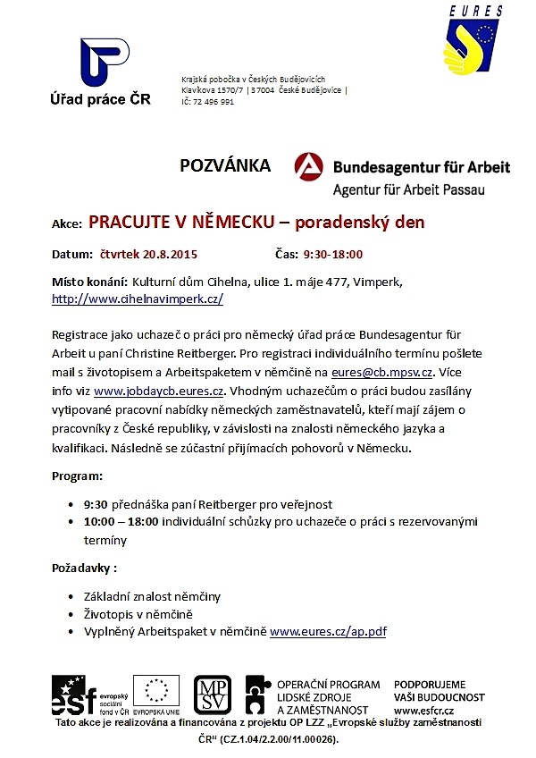 150820 poradenský den pozvánka vimperk