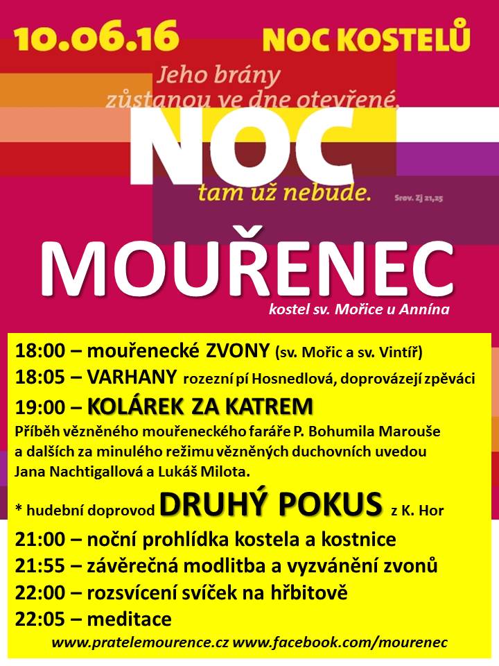noc kostelu 2016 mourenec