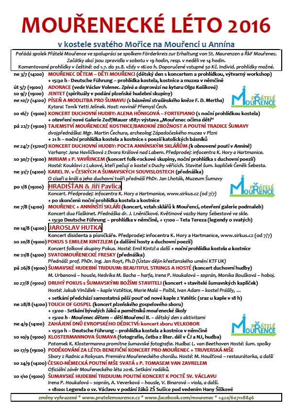mourenecke leto program komplet