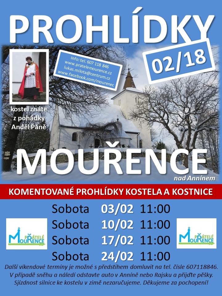 prohlidky mourence unor 2018