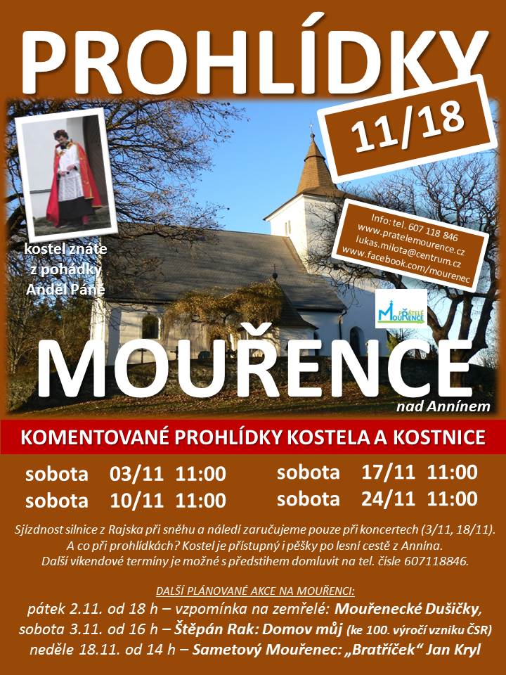 prohlidky mourence - listopad 2018
