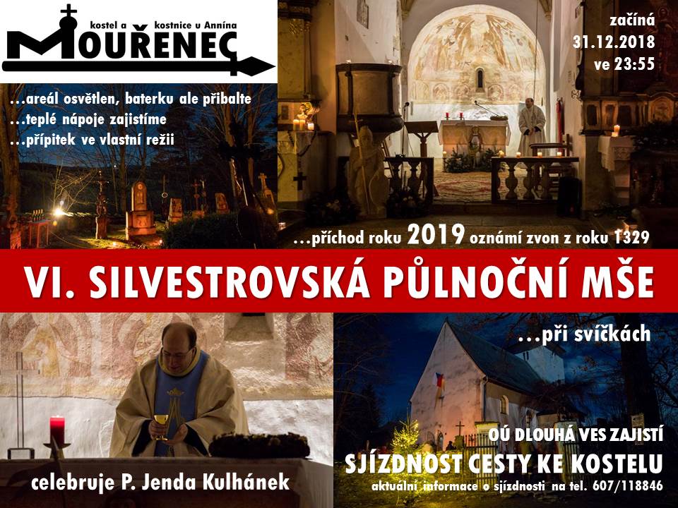 silveestrovska pulnocni mse na mourenci