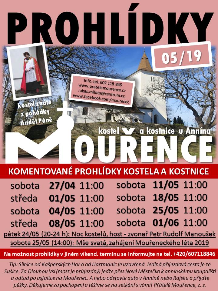 mourenec- prohlidky kveten