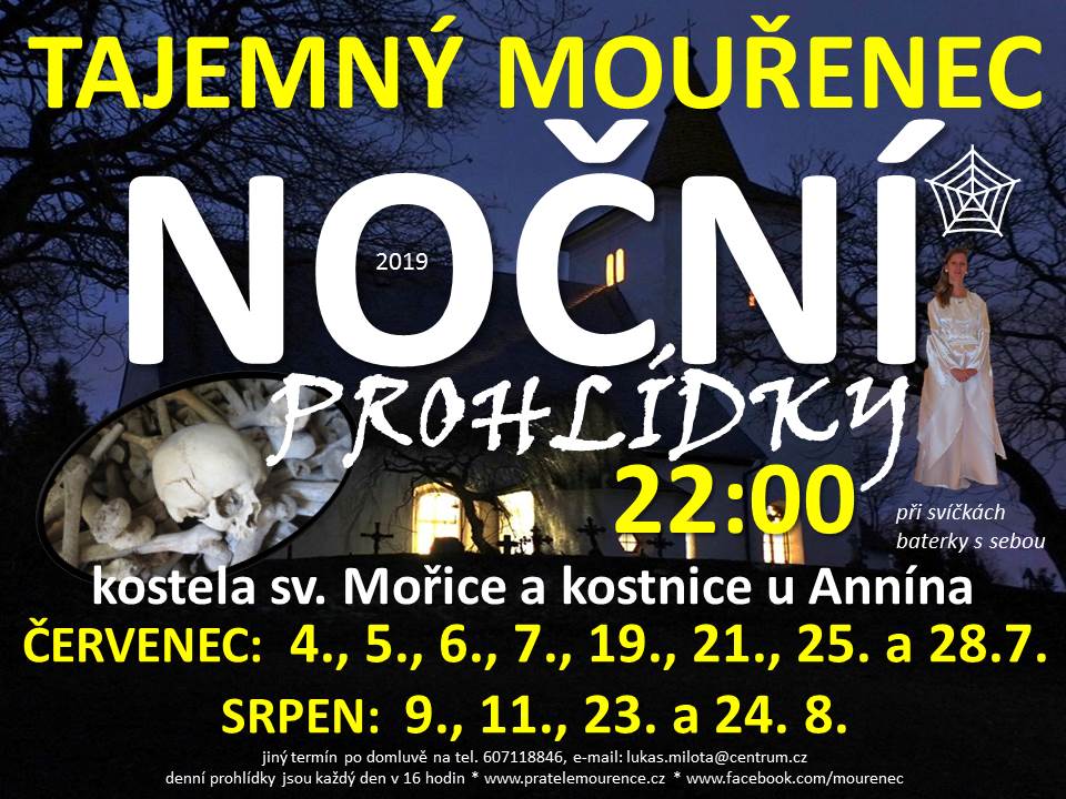 nocni prohlidky mourence 2019