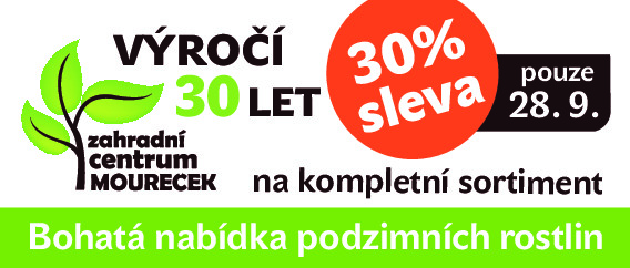 zahradni centrum mourecek 30 lett