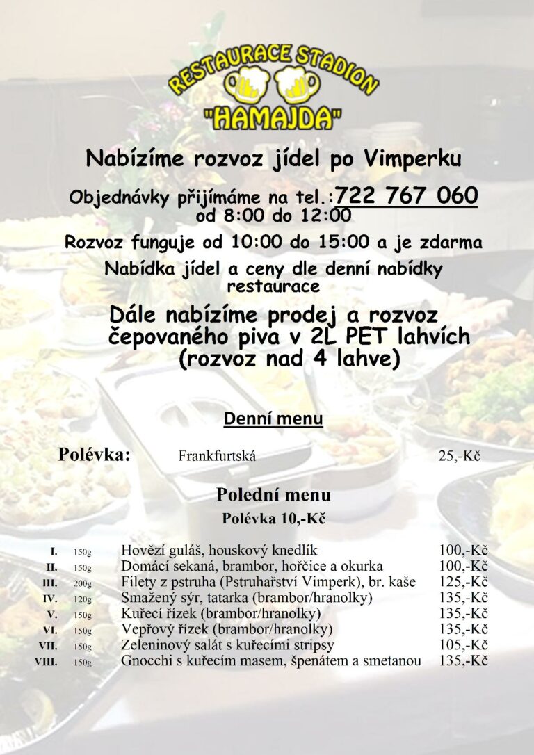 Restaurace Hamajda informuje