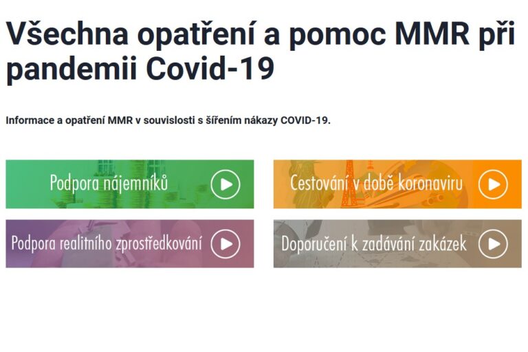 Opatření a pomoc Ministerstva pro místní rozvoj při pandemii Covid-19