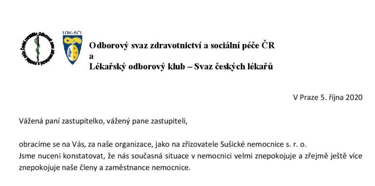 Dopis zastupitelům města Sušice