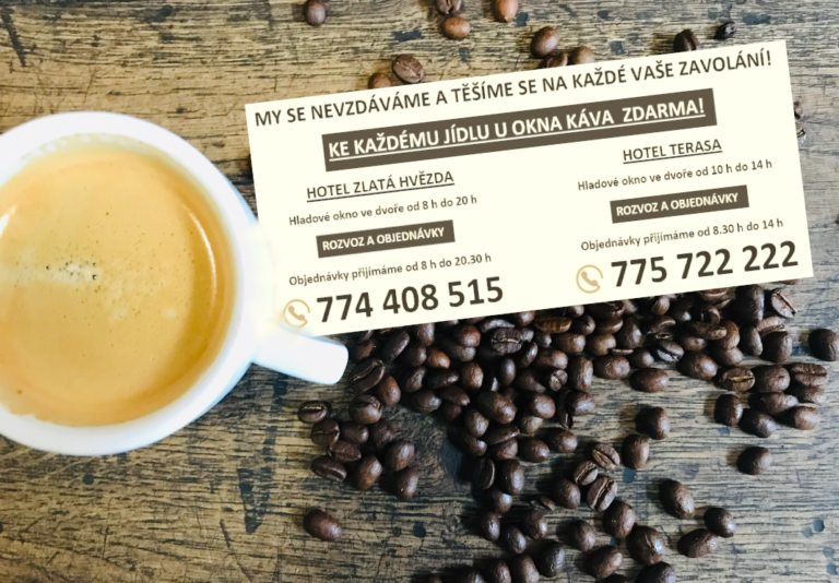 Káva zdarma u hladového okna