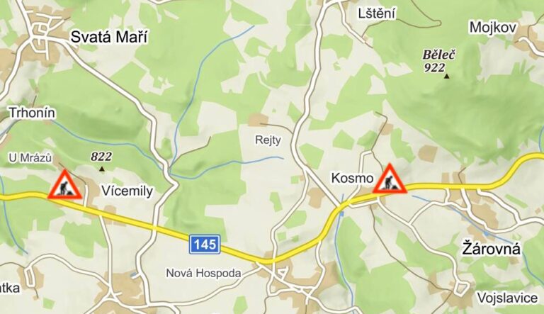 Částečná uzavírka silnice II/145