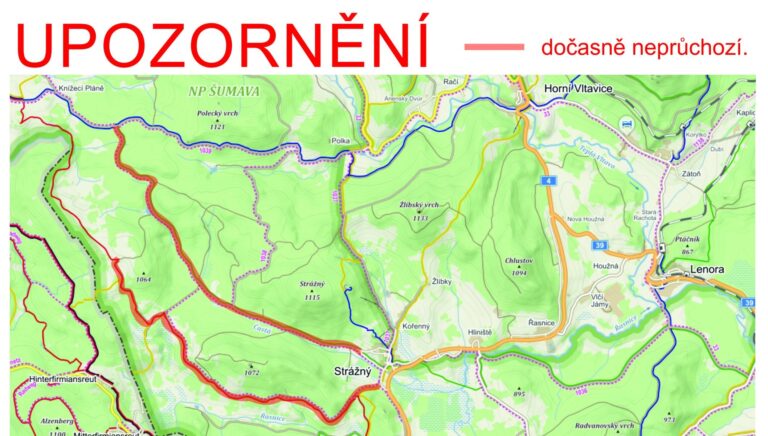 Turistické uzavírky po bouřce