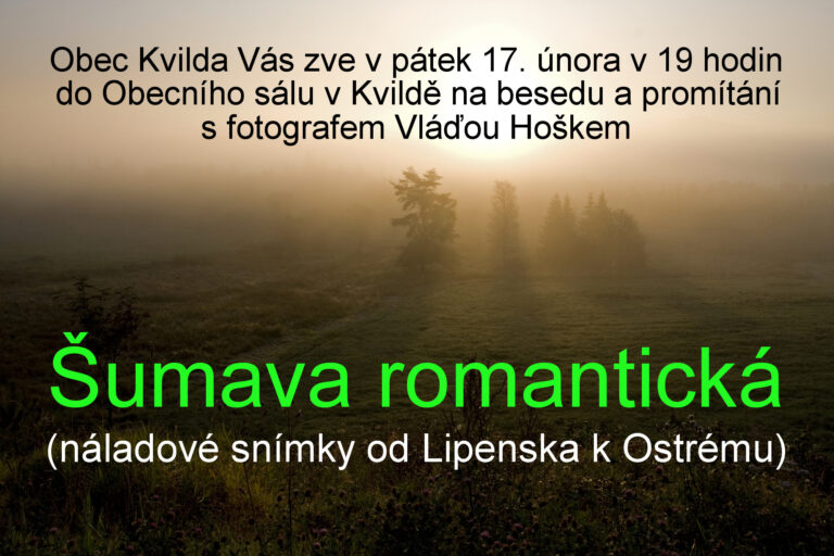 Pozvání na páteční besedu