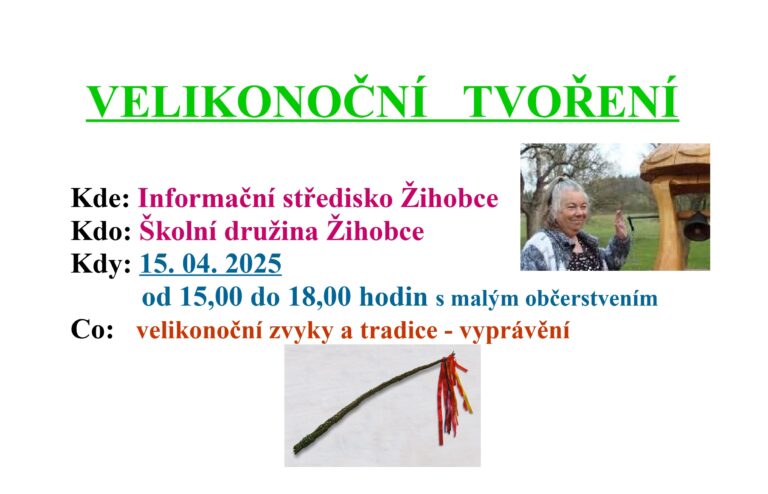 Pozvánka na Velikonoční tvoření