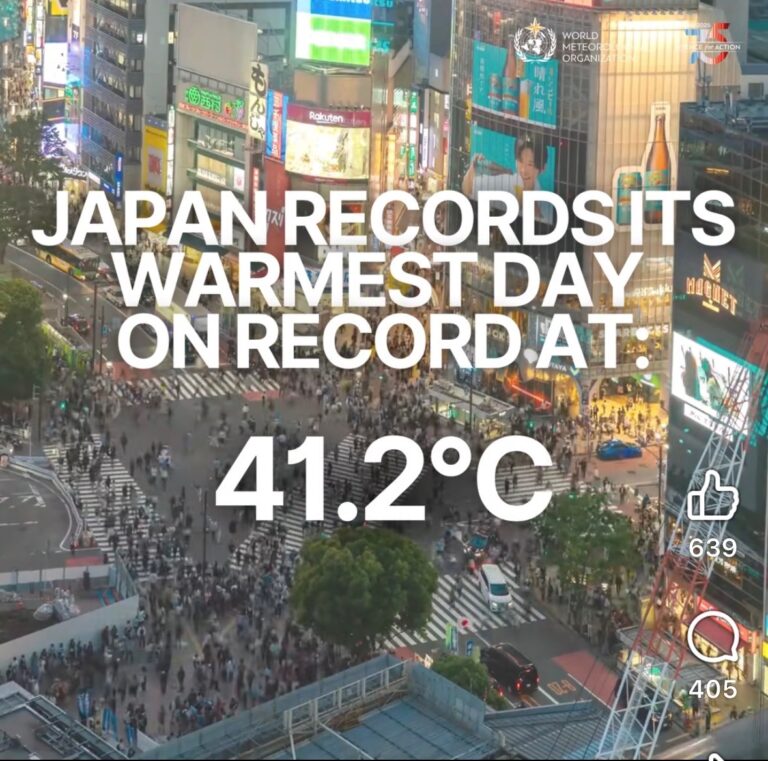 Japonsko zaznamenalo rekordní teplotu