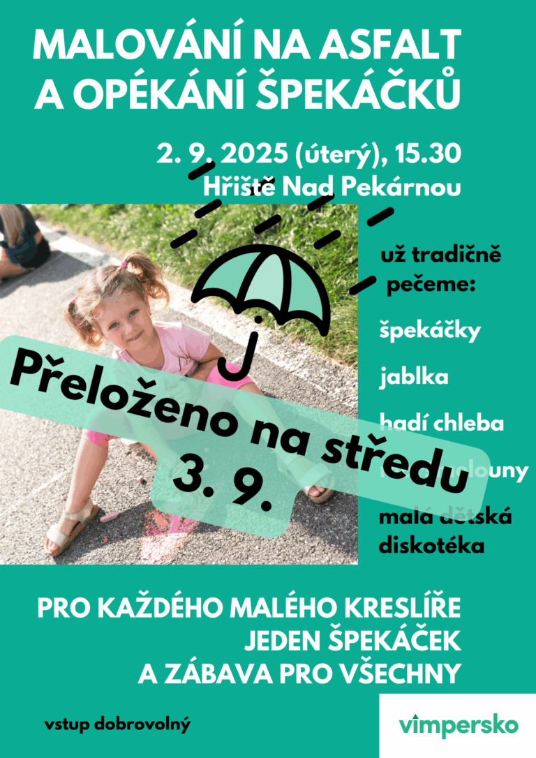 Opékání špekáčků přeloženo na středu