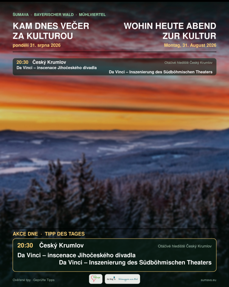 Kam dnes večer za kulturou · pondělí 31. srpna 2026