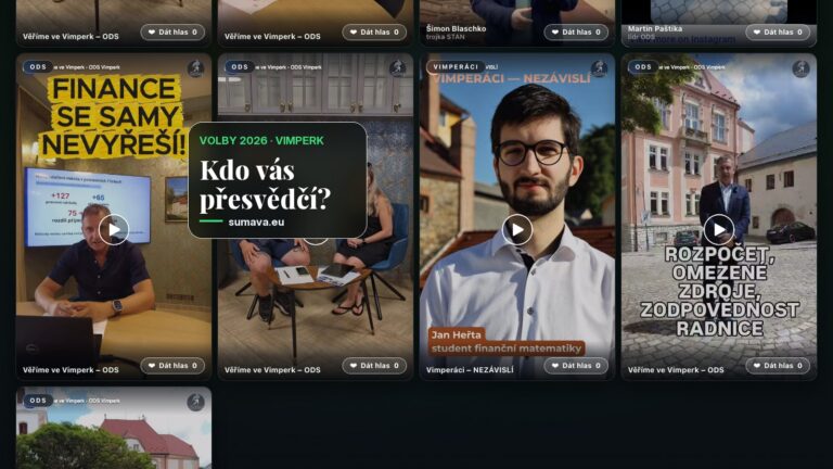 Kandidáti do vimperského zastupitelstva natočili videa. Podívejte se a dejte hlas tomu, kdo vás přesvědčí