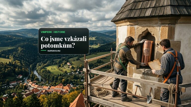 Věž vimperského zámku znovu ukrývá časovou kapsli, nese dopis příštímu století