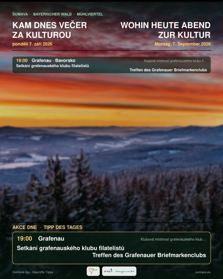 Kam dnes večer za kulturou · pondělí 7. září 2026