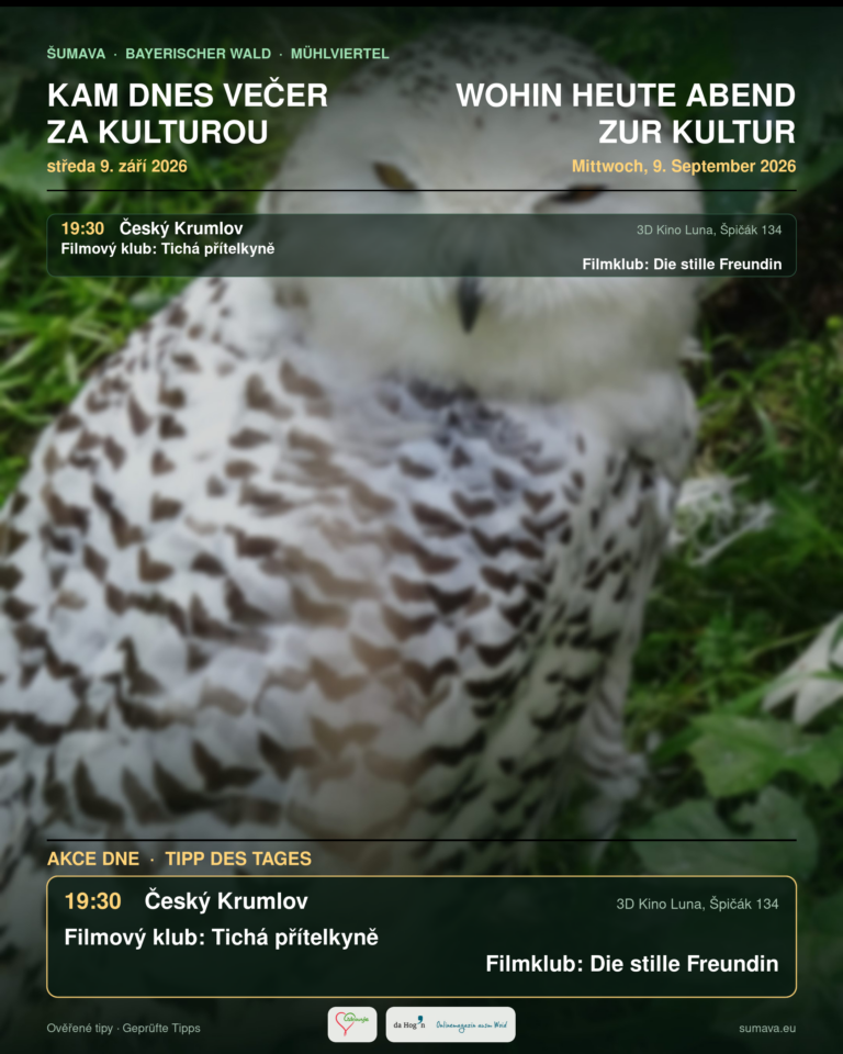 Kam dnes večer za kulturou · středa 9. září 2026
