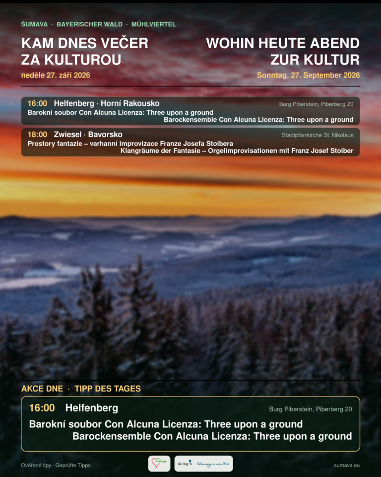 Kam dnes večer za kulturou · neděle 27. září 2026