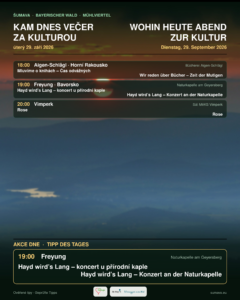 Kulturní plakát – úterý