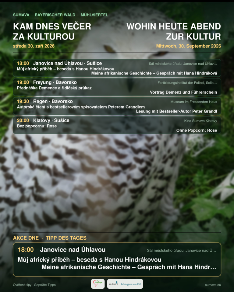 Kam dnes večer za kulturou · středa 30. září 2026