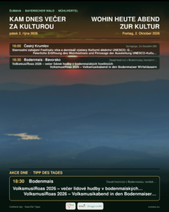 Kam dnes večer za kulturou · pátek 2. října 2026