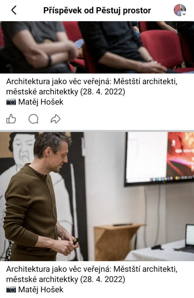 René Dlesk na přednášce Pěstuj prostor 2022