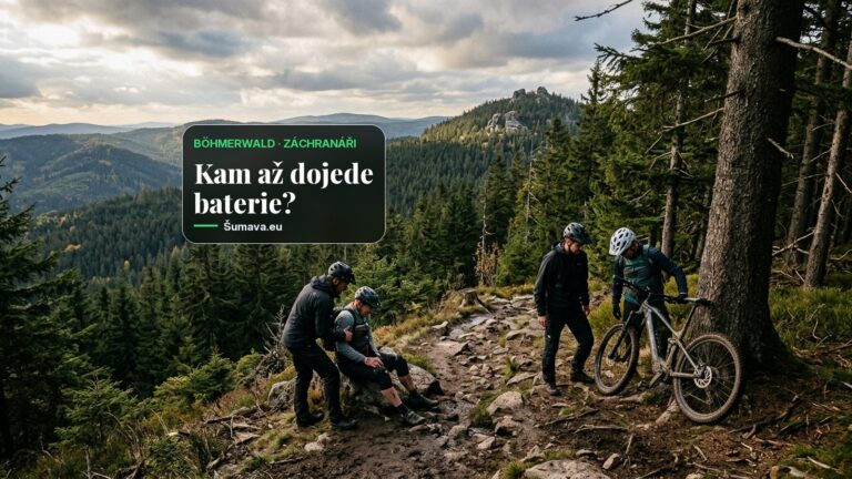 Horská služba Böhmerwald pomáhala u Plöckensteinu dvěma českým e-bikerům