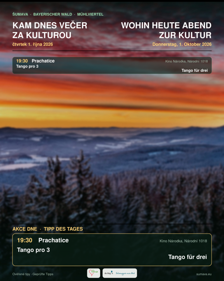 Kam dnes večer za kulturou · čtvrtek 1. října 2026