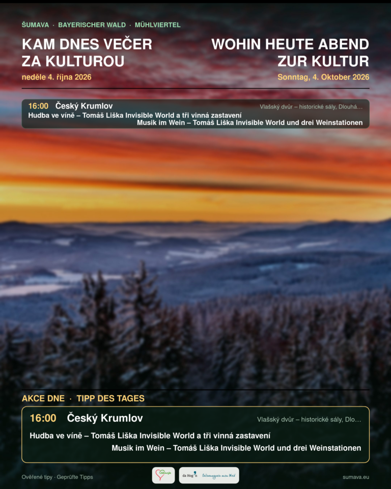 Kam dnes večer za kulturou · neděle 4. října 2026
