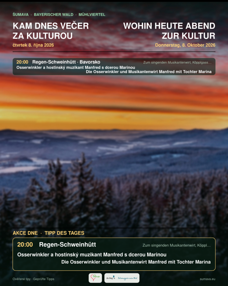 Kam dnes večer za kulturou · čtvrtek 8. října 2026