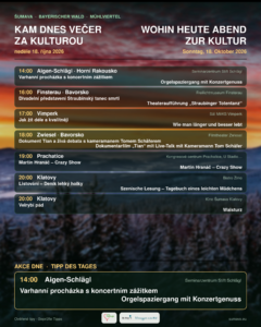 Kam dnes večer za kulturou · neděle 18. října 2026
