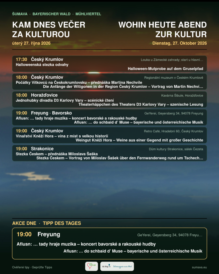 Kam dnes večer za kulturou · úterý 27. října 2026