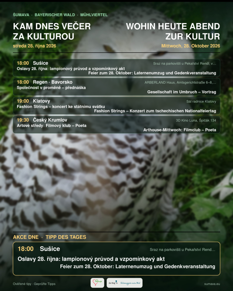 Kam dnes večer za kulturou · středa 28. října 2026