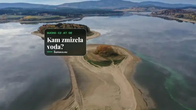 Sucho na všech stranách Šumavy: Husinec skoro prázdný, Lipno pod polovinou
